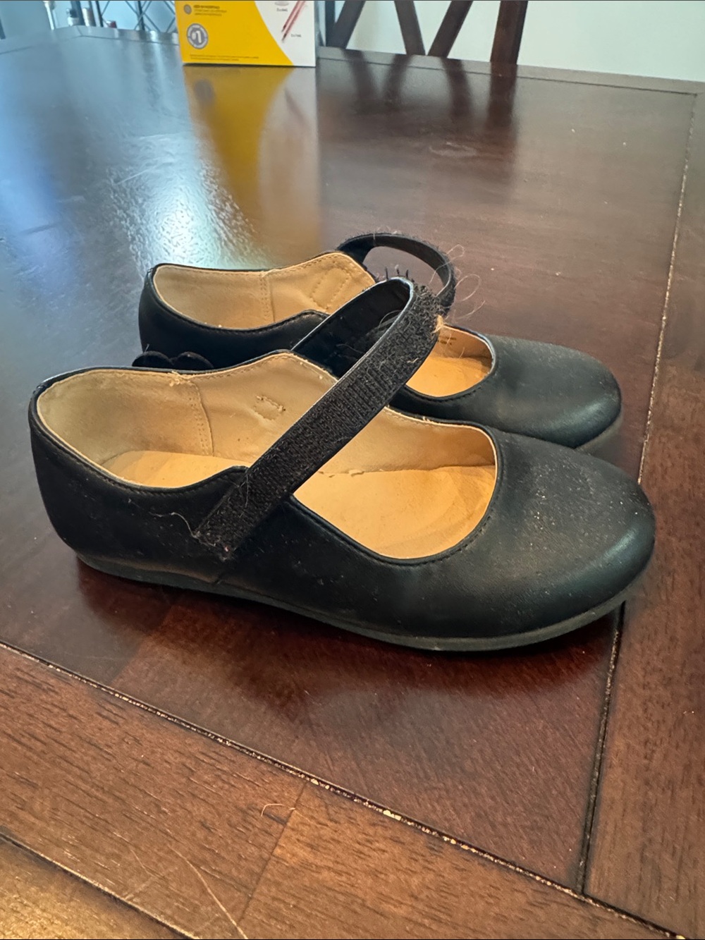 Place Black Mary Jane Hook-and-Loop Dress Shoes for Kids